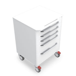 Carrello medico - ALR5AH - Zilfor - per uso generale / 5 cassetti / mobile