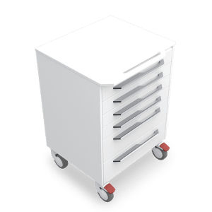 Carrello medico - ALR6AH - Zilfor - per uso generale / 6 cassetti / mobile