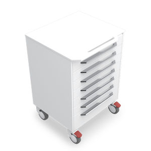 Carrello medico - ALR7AH - Zilfor - per uso generale / 7 cassetti / mobile