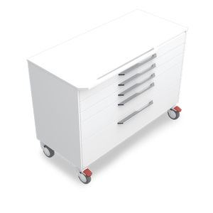 Carrello medico - ALR5AH2 - Zilfor - 5 cassetti / mobile / compatto
