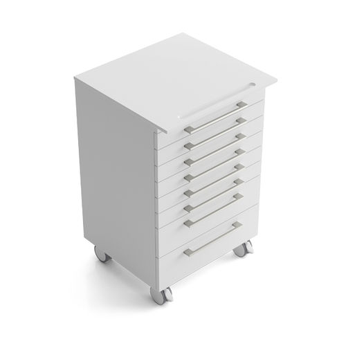 Carrello medico - EDR8AH - Zilfor - per strumenti odontoiatrici / di stoccaggio / 8 cassetti