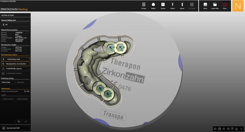 Modulo software per laboratorio dentale - Nesting  - Zirkonzahn - di simulazione / per la creazione di prototipi / FAO