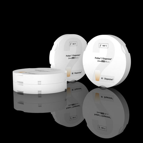Materiale odontoiatrico in zircone - Prettau® 2 Dispersive® - Zirkonzahn - per ricostruzione dentale / traslucido / biocompatibile