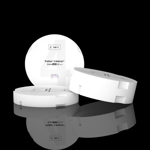 Materiale odontoiatrico in zircone - Prettau® 4 Anterior® - Zirkonzahn - per ricostruzione dentale / per denti posteriori / ad alta traslucidità