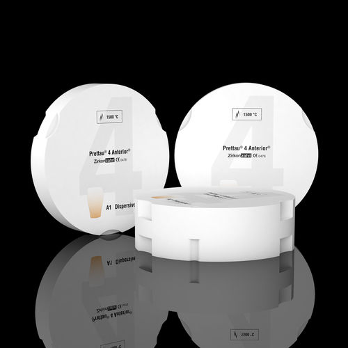 Materiale odontoiatrico in zircone - Prettau® 4 Anterior® Dispersive® - Zirkonzahn - per faccette dentali / per inlay / per onlay