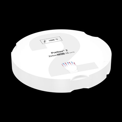 Materiale odontoiatrico in zircone - Prettau® 2 - Zirkonzahn - per ricostruzione dentale / traslucido / biocompatibile
