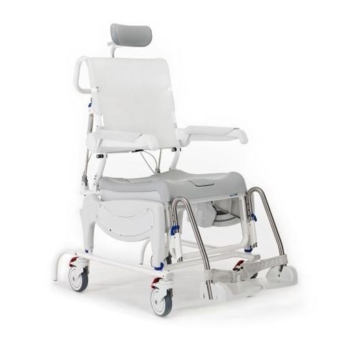 Sedia da doccia con rotelle - Aquatec Ocean Ergo VIP - Invacare - con apertura igienica / ergonomica