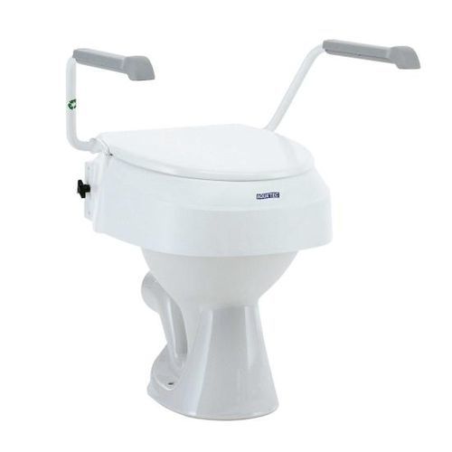 Rialzo per WC con braccioli - Aquatec 900  - Invacare - ad altezza regolabile / con coperchio