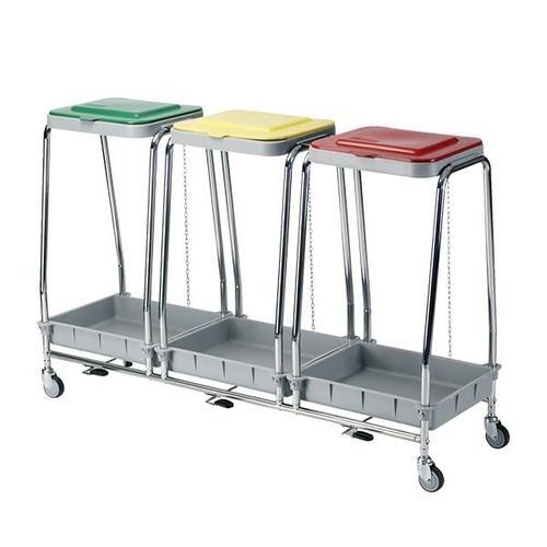 Carrello portabiancheria per sacchi sporchi - F-LP-580-T-CR - Behmpat Producciones S.L - medico / da trasporto / 3 sacchi