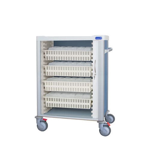 Carrello ospedaliero - F-C-6040-1270PE - Behmpat Producciones S.L - per farmaci / di trasporto / per trattamenti