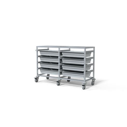 Carrello ospedaliero - F-T6010-2 - Behmpat Producciones S.L - per uso generale / di trasporto / in alluminio