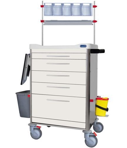 Carrello per trattamenti - F-DINOX-K2 - Behmpat Producciones S.L - ospedaliero / in acciaio inossidabile / con cestello per rifiuti