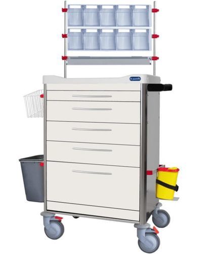 Carrello per trattamenti - F-DINOX-K3 - Behmpat Producciones S.L - ospedaliero / in acciaio inossidabile / con cestello