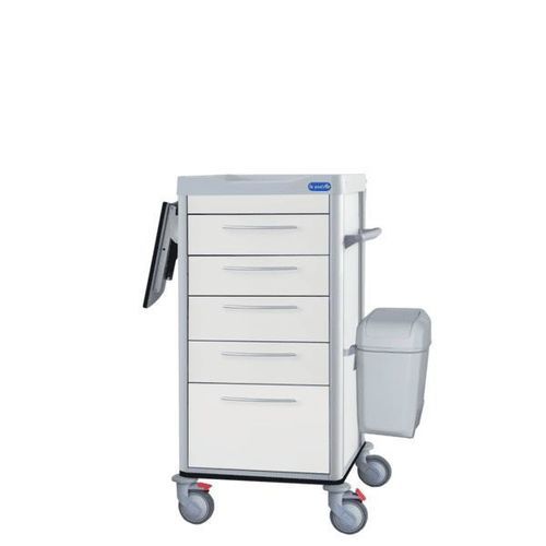 Carrello per trattamenti - F-MINI-K6 - Behmpat Producciones S.L - ospedaliero / in acciaio inossidabile / 5 cassetti
