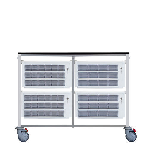 Carrello ospedaliero - F-C-NOD-3-D - Behmpat Producciones S.L - per farmaci / di trasferimento / con contenitori