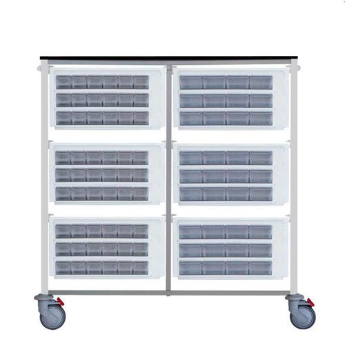 Carrello medico - F-C-NOD-3-D - Behmpat Producciones S.L - per farmaci / di trasferimento / con contenitori