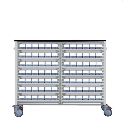 Carrello medico - F-C-NOD-BIN - Behmpat Producciones S.L - per farmaci / di trasferimento / con contenitori