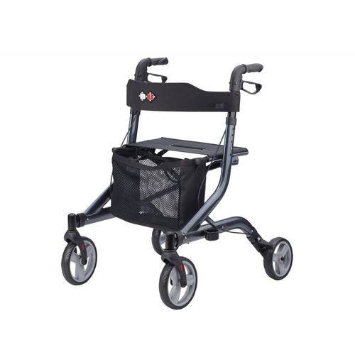 Deambulatore rollator a 4 ruote - Capero - Bischoff & Bischoff - telaio in alluminio / con sedile / con cestello