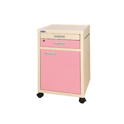 Comodino con rotelle - BC30PK - Bailida - con armadietto