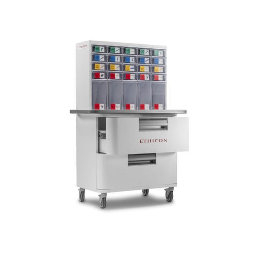 Carrello per chirurgia - Cart™ - Ethicon - per dispositivi medici / con vaschetta / 2 cassetti