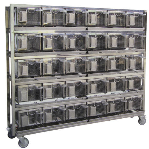 Gabbia veterinaria modulare - MV-04 - Medical Master Co., Ltd - con rotelle / a 4 moduli