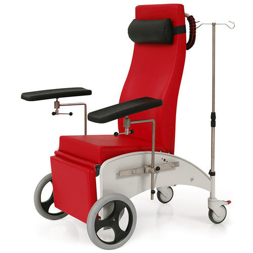 Poltrona per prelievo di sangue manuale - Flexi 3K - MESPA - a 3 sezioni / con rotelle / fissa