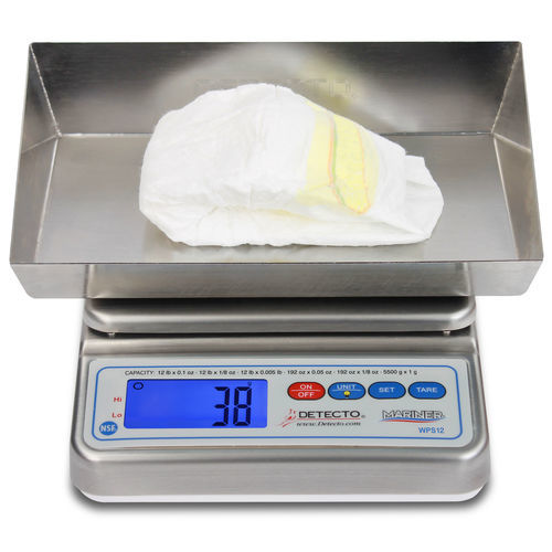 Bilancia elettronica - WPS12DT - DETECTO - per smaltimento pannolini / da banco / con display LCD