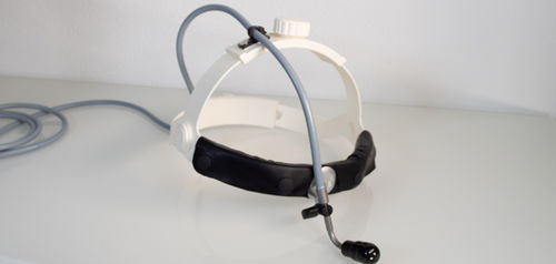 Lampada frontale LED - Binner - Entermed - in fibra ottica