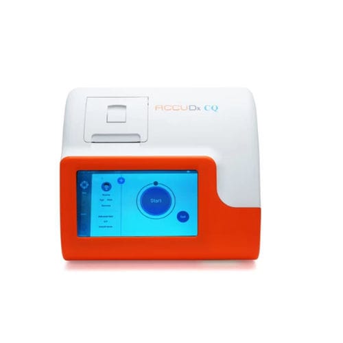 Analizzatore POC a fluorescenza - AccuDx CQ  - Accurex Biomedical Pvt. Ltd.  - per malattie cardiovascolari / di PCT / di D-dimeri