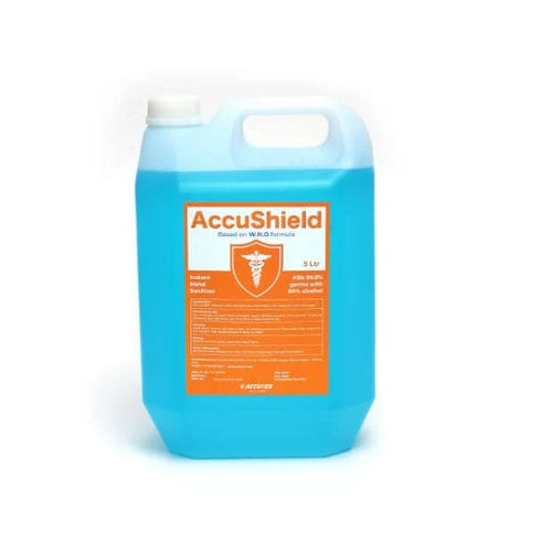 Soluzione idroalcolica 80% - Accushield - Accurex Biomedical Pvt. Ltd.  - 5000 mL