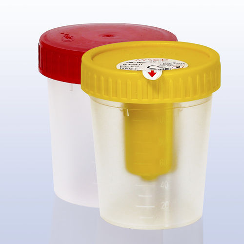 Contenitore per campioni in polipropilene - 70693 - AYSET TIBBI ÜRÜNLER VE PLASTIK TEKSTIL ELEKTRONIK GIDA TEMIZLIK MADDELERI SAN AS - con tappo / sterile