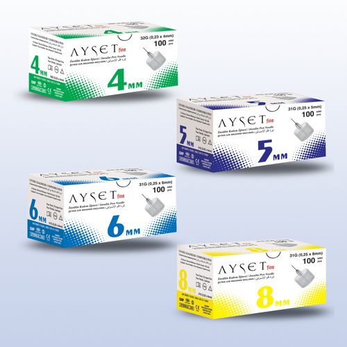 Ago per iniezione di insulina - 700 series - AYSET TIBBI ÜRÜNLER VE PLASTIK TEKSTIL ELEKTRONIK GIDA TEMIZLIK MADDELERI SAN AS - di sucurezza / penna