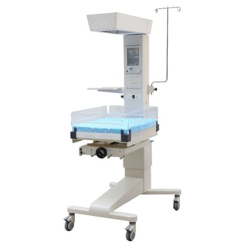 Tavolo di rianimazione neonatale con lampada per fototerapia - BNT-3000 - Beijing Julongsanyou Technology - su rotelle