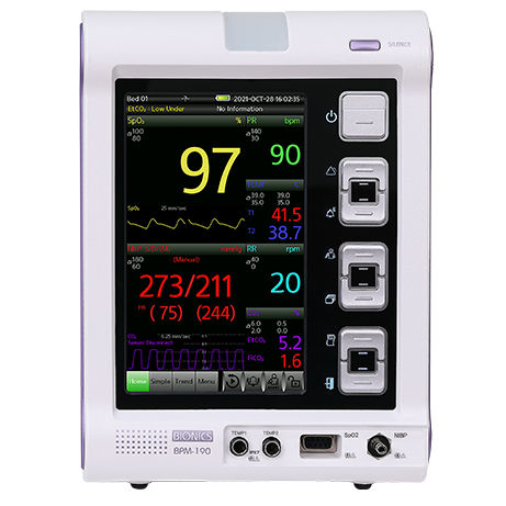 Monitor portatile per paziente - BPM-190 - Bionics Corporation - compatto / comodino / etCO2