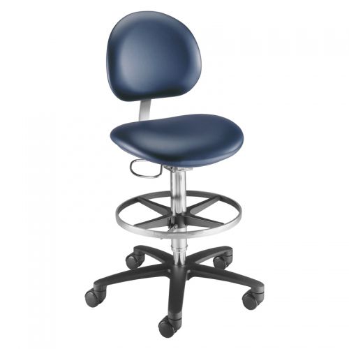 Sgabello per ambulatorio - 21520B, 21521B - The Brewer Company - ad altezza regolabile / con schienale / con rotelle