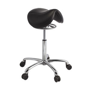 Sgabello per studio odontoiatrico - 135JS, 135JS-H - The Brewer Company - ad altezza regolabile / con rotelle / a forma di sella