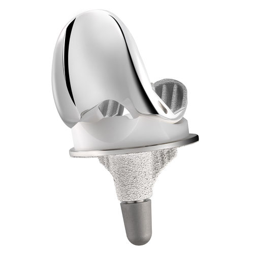 Protesi di ginocchio tricompartimentale - MC2® UC - C2F Implants - a piatto mobile / cementata o non cementata