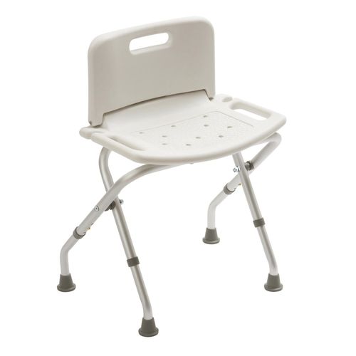 Sgabello da doccia con schienale - 12487KDR - Drive DeVilbiss Europe - pieghevole / elevabile / ad altezza regolabile