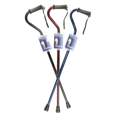 Bastone da passeggio con impugnatura fuori asse - 10372BK-6 - Drive DeVilbiss Europe - ad altezza regolabile