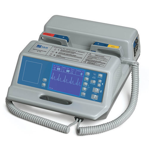 Defibrillatore esterno manuale - C-12S - E & M Electromedicina  - con monitor ECG e SpO2