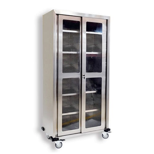 Armadio per ospedale - UC-2SGD - Eagle Star Metallic - con ripiano / con rotelle / in acciaio inossidabile