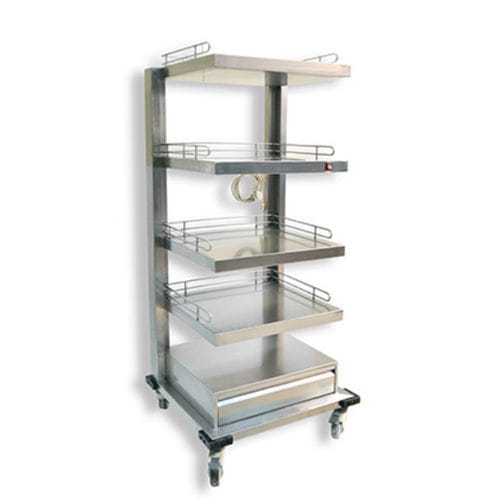 Carrello medico - MVC-5S - Eagle Star Metallic - per dispositivi medici / di trasporto / in acciaio inossidabile