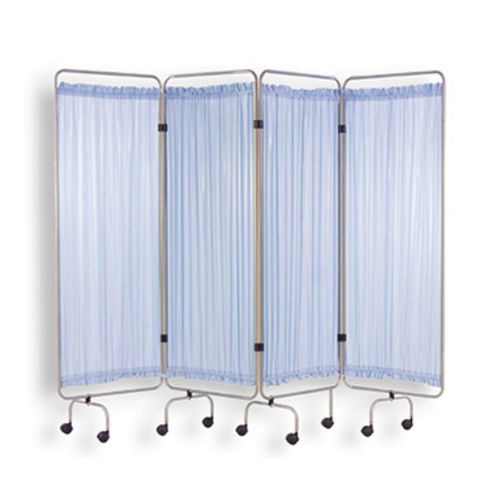 Paravento medicale pieghevole - WS-4F - Eagle Star Metallic - con rotelle / 4 pannelli / con tendina