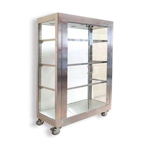 Armadio per ospedale - GDC-WL - Eagle Star Metallic - con ripiano / con rotelle / in acciaio inossidabile