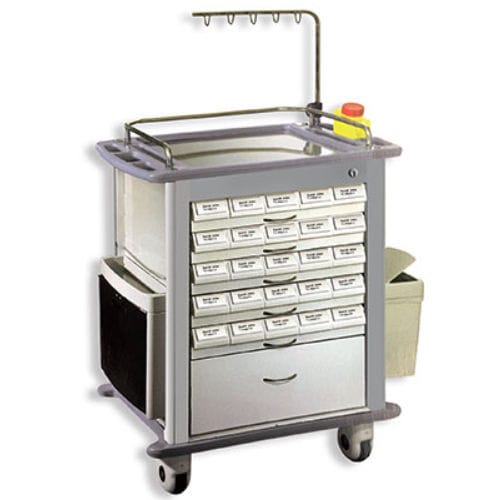 Carrello medico - MC-50 - Eagle Star Metallic - per farmaci / di trasporto / in plastica