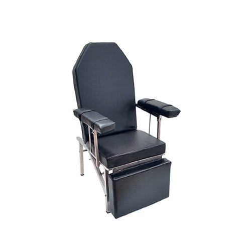 Poltrona per prelievo di sangue non regolabile - BD-M - Eagle Star Metallic - a 3 sezioni / con poggiagambe / ad altezza fissa