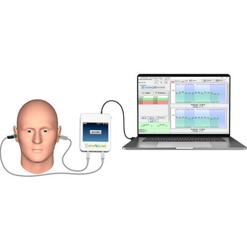 Valutazione dell'udito audiometro - Echoscan® - Echodia - sistema di misurazione di otoemissioni acustiche / audiometro per screening / tester del riflesso acustico