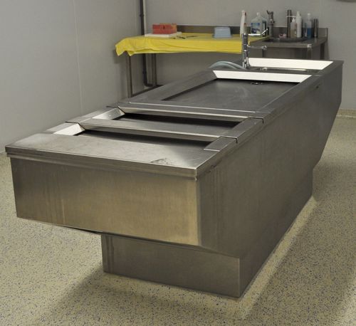 Tavolo di autopsia - 3800 series - EIHF-ISOFROID - rettangolare / ad altezza regolabile / elettrico