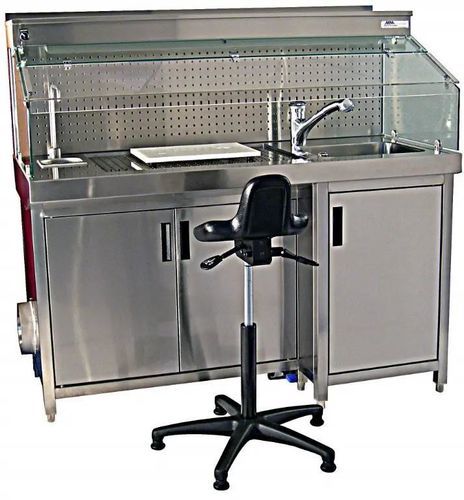 Banco da laboratorio per analisi - EIHF-ISOFROID - per istopatologia / in acciaio inossidabile / con trattamento per via umida