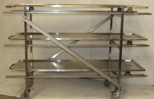 Rack di stoccaggio per barelle mortuarie - 60 - EIHF-ISOFROID - con rotelle / in acciaio inossidabile